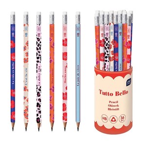 Obrazek Ołówek z gumką HB Tutto Bello (36szt)