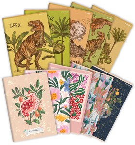 Obrazek Paczka Zeszyt A5 60k kratka dino/spring pakiet 10 sztuk