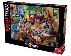 Obrazek Puzzle 1000 Kotki w kuchni