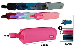 Obrazek Piórnik jednokomorowy z uchwytem MIX