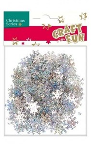 Obrazek Ozdoba dekoracyjna konfetti płatki śniegu 30g