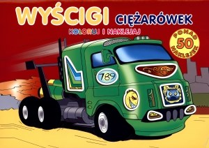 Picture of Wyścigi ciężarówek Koloruj i naklejaj
