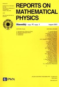 Obrazek Reports on Mathematical Physics 92/1