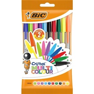 Obrazek Długopis BIC Cristal Multi Colour Pouch 10 kolorów