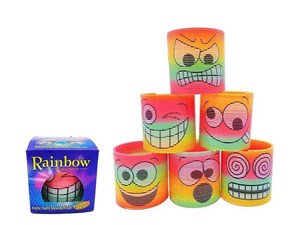 Picture of Sprężyna tęczowa z buźką MIX