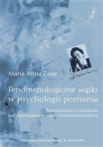 Obrazek Fenomenologiczne wątki w psychologii poznania