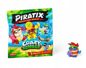 Obrazek Piratix Crazy Jungle saszetka z figurką i akcesorium 1szt.mix