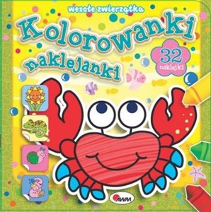 Obrazek Kolorowanki naklejanki Wesołe zwierzątka