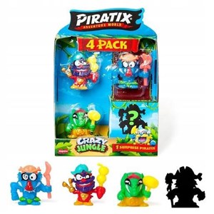 Obrazek Piratix Crazy Jungle Mini Zestaw 4 Figurek 1szt.mix