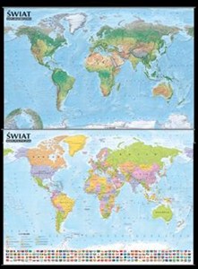 Obrazek Świat Mapa polityczna i krajobrazowa tuba