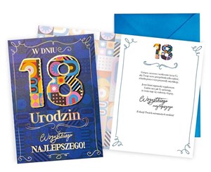 Obrazek Karnet Urodziny 18