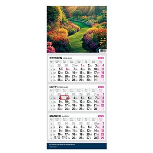 Picture of Kalendarz 2026 trójdzielny Premium Ogród