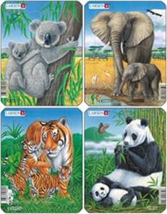 Obrazek Puzzle Koala Słoń Tygrys Panda