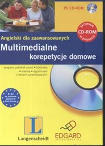 Obrazek Multimedialne korepetycje domowe Angielski dla zaawansowanych (Płyta CD) Program powtórek przed klasówką, maturą, egzaminem z testami sprawdzającymi