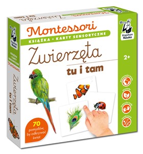 Picture of Montessori Zwierzęta tu i tam Karty sensoryczne z książeczką Kapitan Nauka