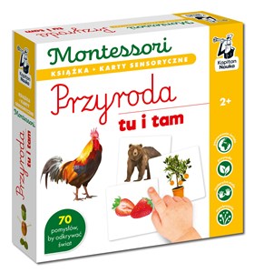 Obrazek Montessori Przyroda tu i tam Karty sensoryczne z książeczką Kapitan Nauka