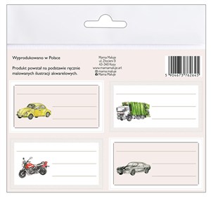 Obrazek Naklejki na zeszyty Pojazdy