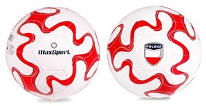 Obrazek Piłka nożna Max Sport Polska biało-czerwona