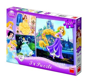 Obrazek Puzzle Dino 3x55 Princess