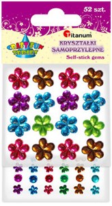 Picture of Kryształki samoprzylepne Kwiatki 52 sztuki