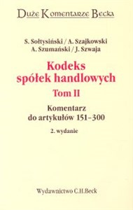 Obrazek Kodeks spółek handlowych t.2 2. Wydanie