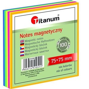 Obrazek Notes elektorstatyczny 75x75mm 100K mix kolorów