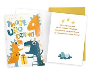 Obrazek Karnet Urodziny 4 dinozaury