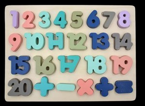 Obrazek Układanka drewniana Cyfry