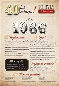 Obrazek Karnet Urodziny 40