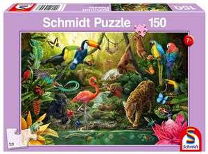 Obrazek Puzzle 150 Mieszkańcy dżungli 111709