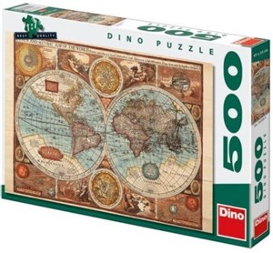 Obrazek Puzzle 500 Mapa Świata DINO