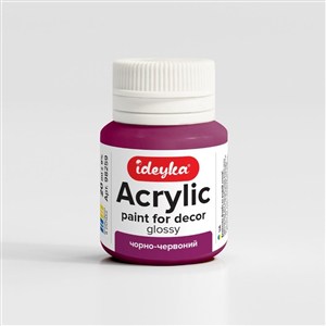 Obrazek Farba akrylowa Czerń i czerwień 20ml