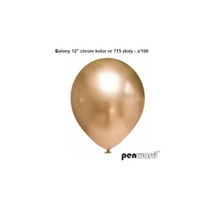 Obrazek Balony chrom złote 30,5cm 100szt