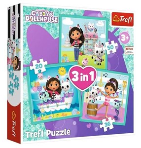 Picture of Puzzle 3w1 Gabby's Dollhouse, Aktywności Gabby