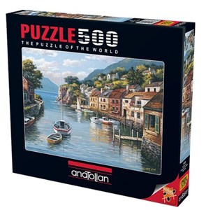 Obrazek Puzzle 500 Domki nad zatoką