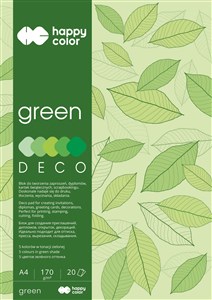 Picture of Blok Deco Green A4 5 kolorów tonacja zielona 5 sztuk