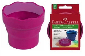 Obrazek Pojemnik na wodę Click&Go czerwony FABER CASTELL