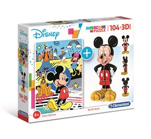 Obrazek Puzzle 104 + 3D Model Mickey Mouse