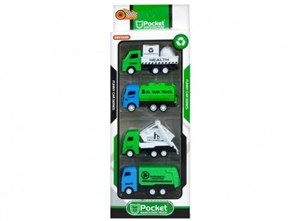 Obrazek Zestaw auta śmieciarki 8cm 4el