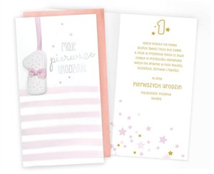 Picture of Karnet Urodziny Roczek różowy