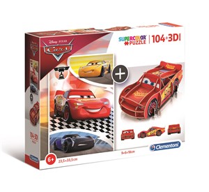 Obrazek Puzzle 104 + 3D model Cars