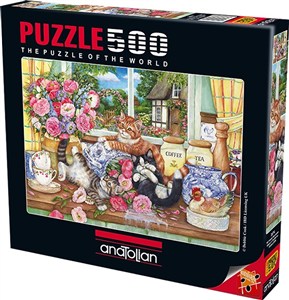 Obrazek Puzzle 500 Kotki w kuchni