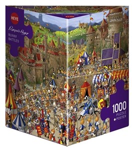 Obrazek Puzzle 1000 Bitwa królików (Puzzle+plakat)