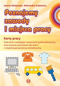 Obrazek Poznajemy zawody i miejsca pracy Karty pracy Ćwiczenia rozwijające sprawność grafomotoryczną oraz procesy poznawcze dla dzieci z niepełnosprawnością intelektualną