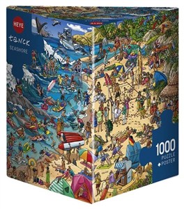 Obrazek Puzzle 1000 Szalona zabawa na plaży Puzzle+plakat