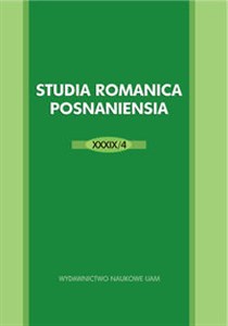 Obrazek Studia Romanica Posnaniensia XXXIX/4 Interfaces de la syntaxe et de la sémantique lexicale. Synchronie & diachronie