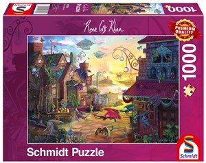 Picture of Puzzle 1000 Rose Cat Khan, Smocza poczta
