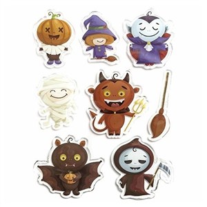 Picture of Naklejki żelowe Halloween 8szt