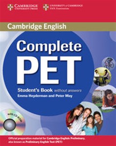 Picture of Complete PET Student's Book without answers+ CD