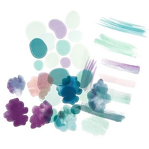 Obrazek Naklejki transparentne Akwarelowe kształty